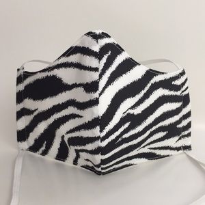 Zebra Handmade Fabric Face Mask
